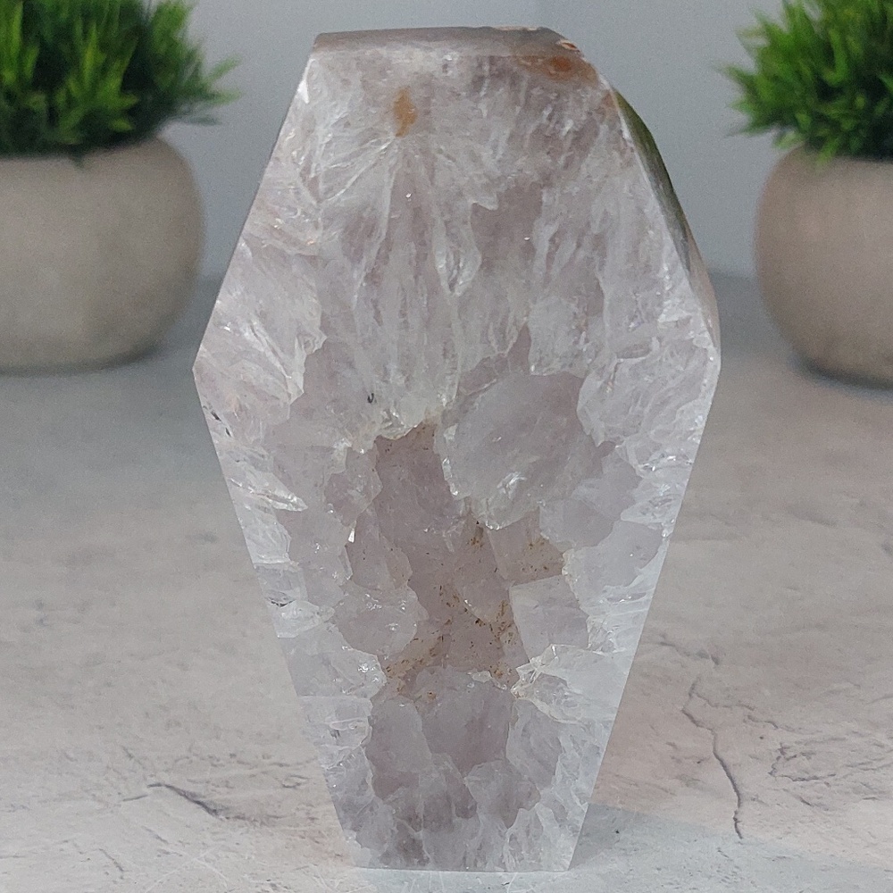 Amethyst Geode Coffin Carving | Protection, Intuition & Spiritual Growth